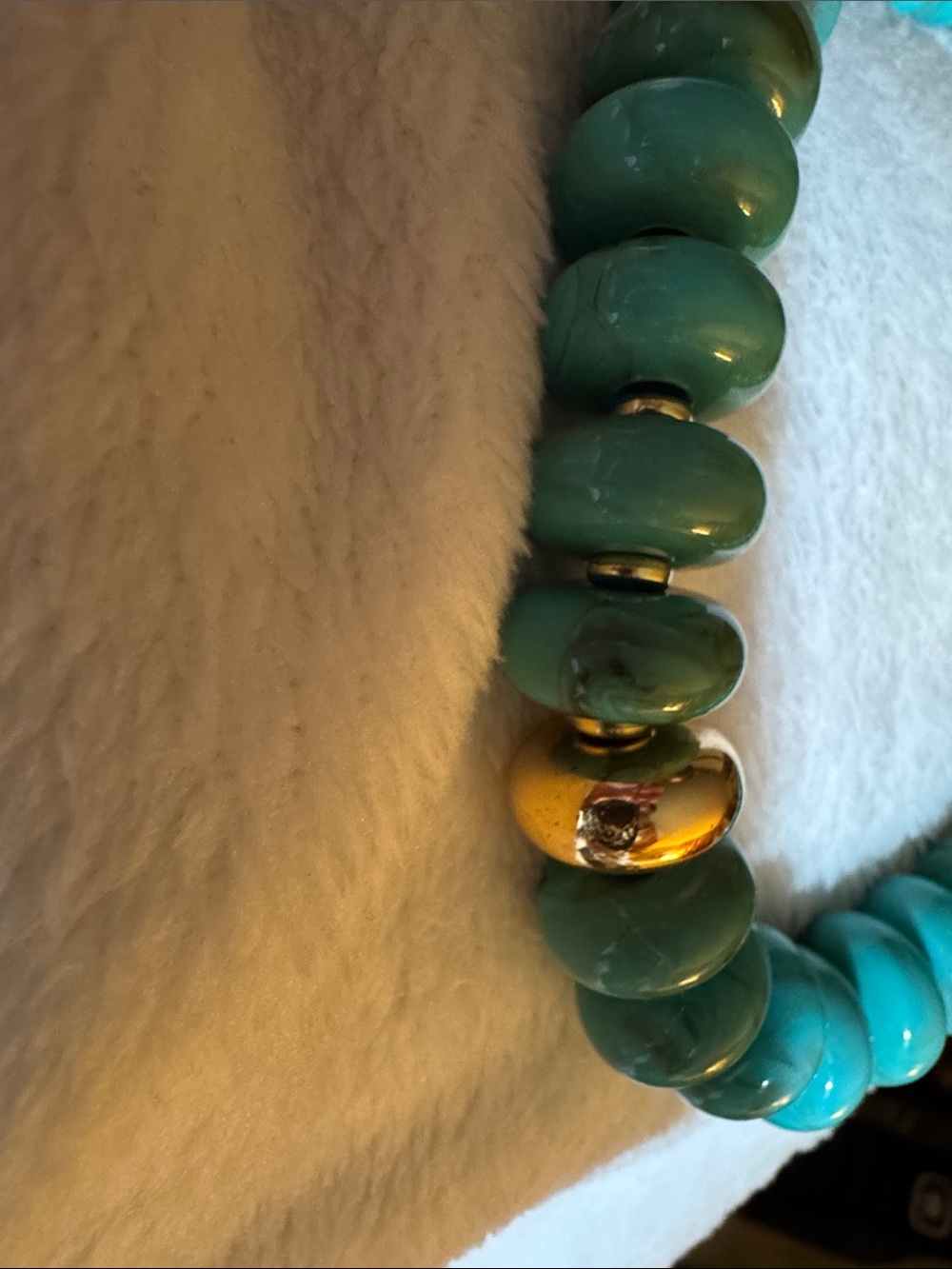 Turquoise Bead Statement Necklace - Women Jewelry - Picture 4 of 4